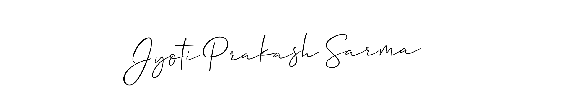 Jyoti Prakash Sarma stylish signature style. Best Handwritten Sign (Allison_Script) for my name. Handwritten Signature Collection Ideas for my name Jyoti Prakash Sarma. Jyoti Prakash Sarma signature style 2 images and pictures png