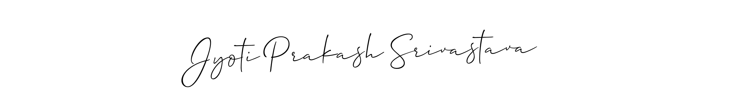Create a beautiful signature design for name Jyoti Prakash Srivastava. With this signature (Allison_Script) fonts, you can make a handwritten signature for free. Jyoti Prakash Srivastava signature style 2 images and pictures png