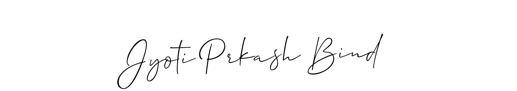 The best way (Allison_Script) to make a short signature is to pick only two or three words in your name. The name Jyoti Prkash Bind include a total of six letters. For converting this name. Jyoti Prkash Bind signature style 2 images and pictures png