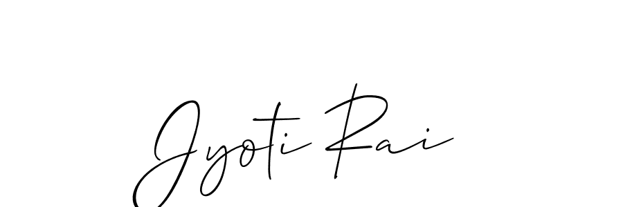 Jyoti Rai stylish signature style. Best Handwritten Sign (Allison_Script) for my name. Handwritten Signature Collection Ideas for my name Jyoti Rai. Jyoti Rai signature style 2 images and pictures png