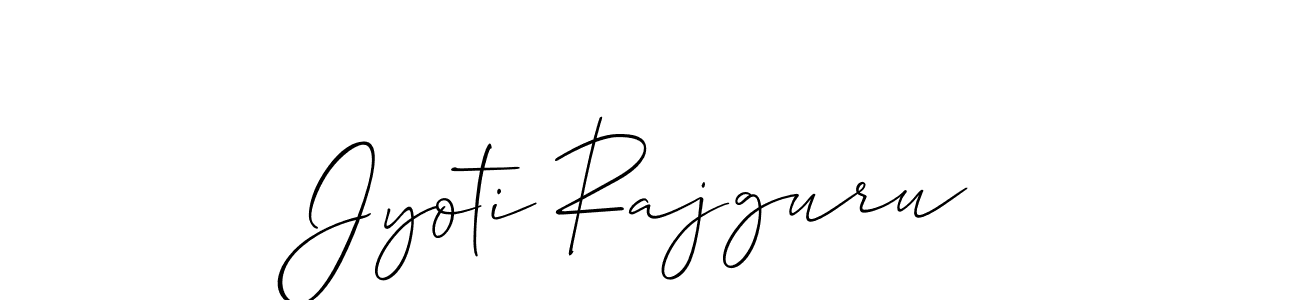 The best way (Allison_Script) to make a short signature is to pick only two or three words in your name. The name Jyoti Rajguru include a total of six letters. For converting this name. Jyoti Rajguru signature style 2 images and pictures png