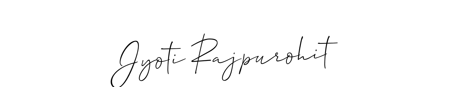 Jyoti Rajpurohit stylish signature style. Best Handwritten Sign (Allison_Script) for my name. Handwritten Signature Collection Ideas for my name Jyoti Rajpurohit. Jyoti Rajpurohit signature style 2 images and pictures png