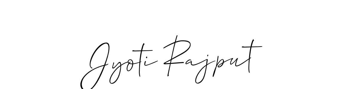 Make a beautiful signature design for name Jyoti Rajput. With this signature (Allison_Script) style, you can create a handwritten signature for free. Jyoti Rajput signature style 2 images and pictures png