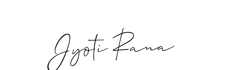 Make a beautiful signature design for name Jyoti Rana. With this signature (Allison_Script) style, you can create a handwritten signature for free. Jyoti Rana signature style 2 images and pictures png