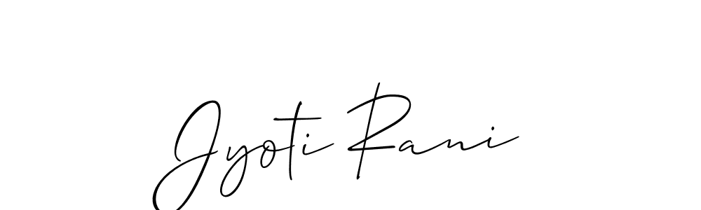 How to make Jyoti Rani signature? Allison_Script is a professional autograph style. Create handwritten signature for Jyoti Rani name. Jyoti Rani signature style 2 images and pictures png