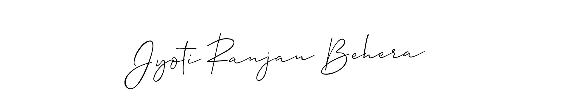 It looks lik you need a new signature style for name Jyoti Ranjan Behera. Design unique handwritten (Allison_Script) signature with our free signature maker in just a few clicks. Jyoti Ranjan Behera signature style 2 images and pictures png