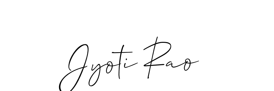 How to make Jyoti Rao name signature. Use Allison_Script style for creating short signs online. This is the latest handwritten sign. Jyoti Rao signature style 2 images and pictures png
