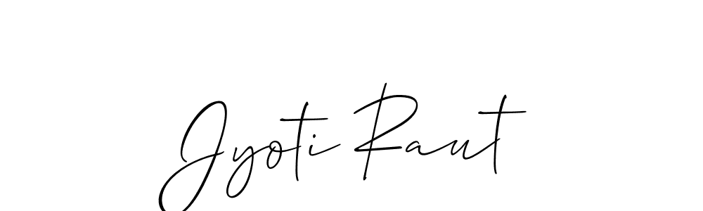 The best way (Allison_Script) to make a short signature is to pick only two or three words in your name. The name Jyoti Raut include a total of six letters. For converting this name. Jyoti Raut signature style 2 images and pictures png