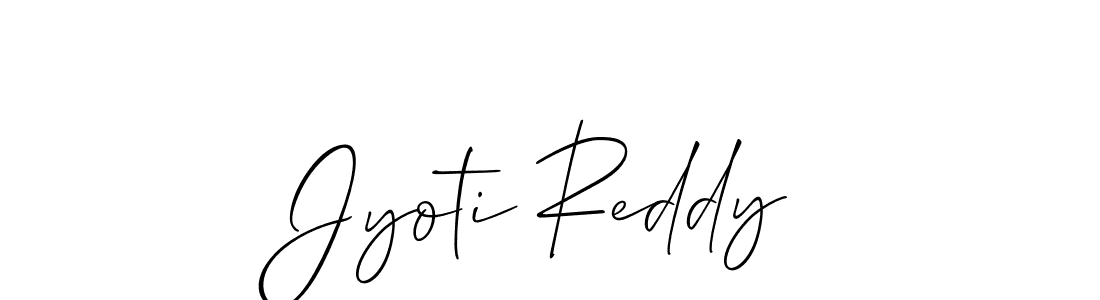 How to make Jyoti Reddy name signature. Use Allison_Script style for creating short signs online. This is the latest handwritten sign. Jyoti Reddy signature style 2 images and pictures png