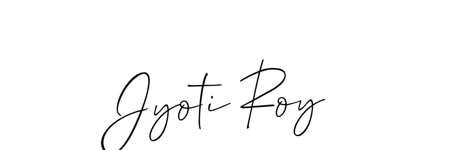 Design your own signature with our free online signature maker. With this signature software, you can create a handwritten (Allison_Script) signature for name Jyoti Roy. Jyoti Roy signature style 2 images and pictures png