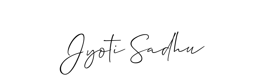 Make a beautiful signature design for name Jyoti Sadhu. With this signature (Allison_Script) style, you can create a handwritten signature for free. Jyoti Sadhu signature style 2 images and pictures png