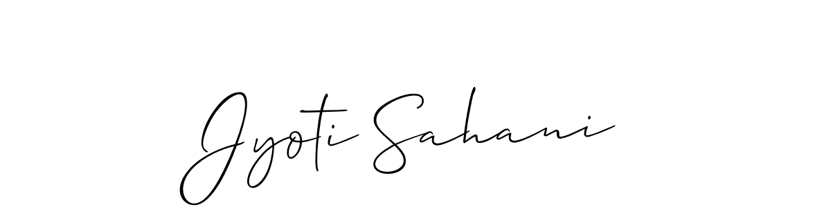 Also You can easily find your signature by using the search form. We will create Jyoti Sahani name handwritten signature images for you free of cost using Allison_Script sign style. Jyoti Sahani signature style 2 images and pictures png