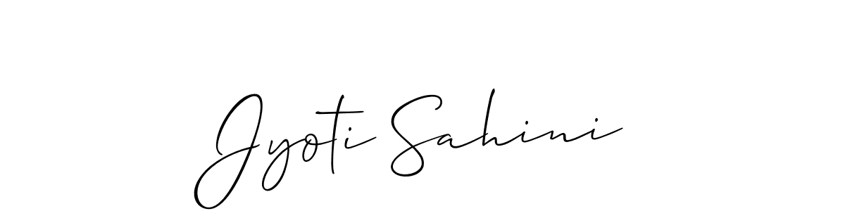How to Draw Jyoti Sahini signature style? Allison_Script is a latest design signature styles for name Jyoti Sahini. Jyoti Sahini signature style 2 images and pictures png