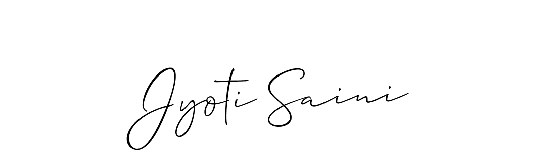 Make a short Jyoti Saini signature style. Manage your documents anywhere anytime using Allison_Script. Create and add eSignatures, submit forms, share and send files easily. Jyoti Saini signature style 2 images and pictures png