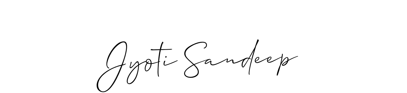 Similarly Allison_Script is the best handwritten signature design. Signature creator online .You can use it as an online autograph creator for name Jyoti Sandeep. Jyoti Sandeep signature style 2 images and pictures png