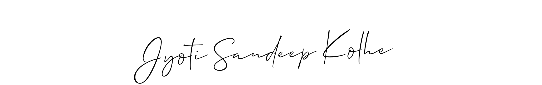 Create a beautiful signature design for name Jyoti Sandeep Kolhe. With this signature (Allison_Script) fonts, you can make a handwritten signature for free. Jyoti Sandeep Kolhe signature style 2 images and pictures png