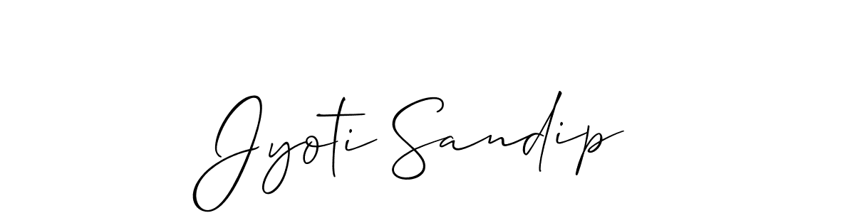 Also You can easily find your signature by using the search form. We will create Jyoti Sandip name handwritten signature images for you free of cost using Allison_Script sign style. Jyoti Sandip signature style 2 images and pictures png