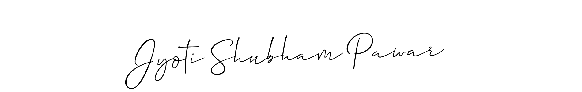 Also You can easily find your signature by using the search form. We will create Jyoti Shubham Pawar name handwritten signature images for you free of cost using Allison_Script sign style. Jyoti Shubham Pawar signature style 2 images and pictures png