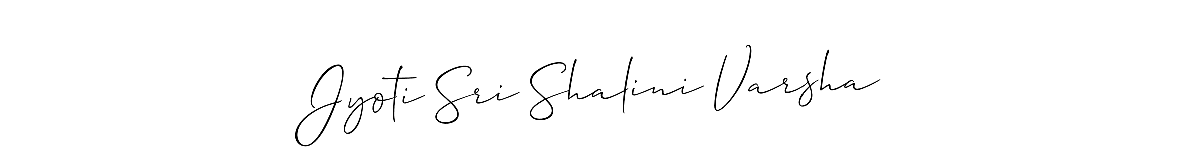 Use a signature maker to create a handwritten signature online. With this signature software, you can design (Allison_Script) your own signature for name Jyoti Sri Shalini Varsha. Jyoti Sri Shalini Varsha signature style 2 images and pictures png