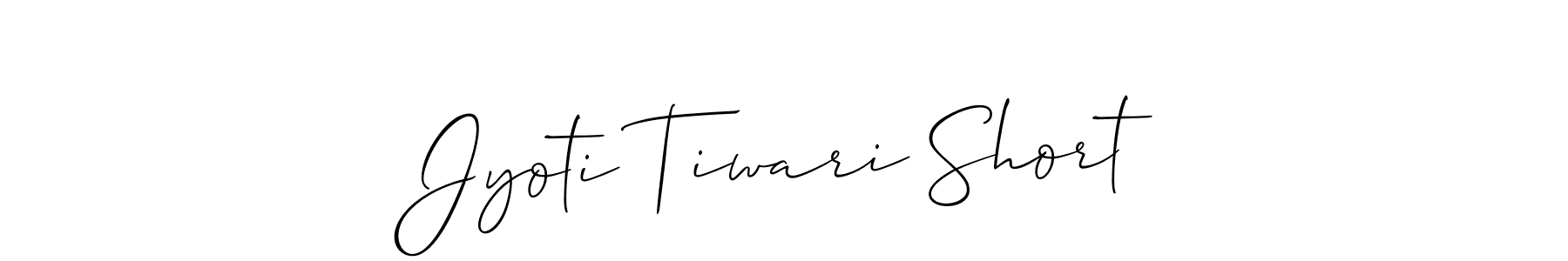 Make a beautiful signature design for name Jyoti Tiwari Short. With this signature (Allison_Script) style, you can create a handwritten signature for free. Jyoti Tiwari Short signature style 2 images and pictures png