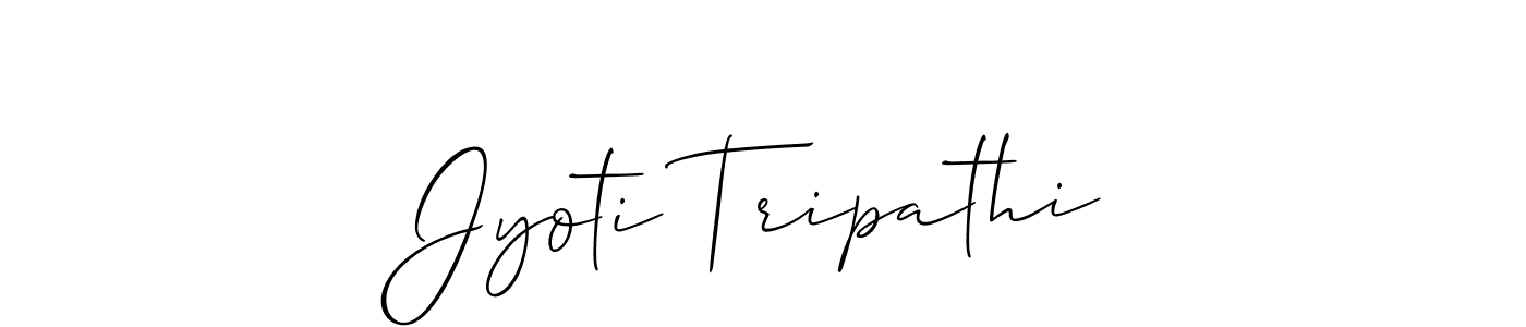 Create a beautiful signature design for name Jyoti Tripathi. With this signature (Allison_Script) fonts, you can make a handwritten signature for free. Jyoti Tripathi signature style 2 images and pictures png