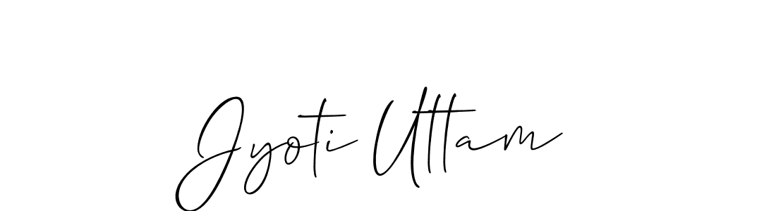 It looks lik you need a new signature style for name Jyoti Uttam. Design unique handwritten (Allison_Script) signature with our free signature maker in just a few clicks. Jyoti Uttam signature style 2 images and pictures png