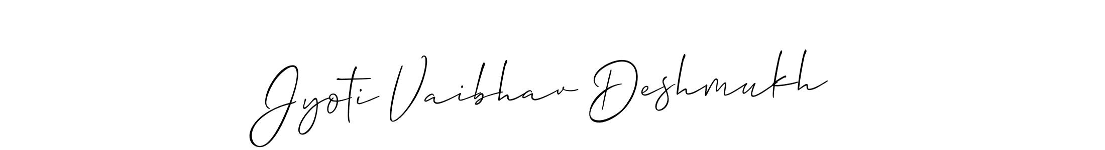 Similarly Allison_Script is the best handwritten signature design. Signature creator online .You can use it as an online autograph creator for name Jyoti Vaibhav Deshmukh. Jyoti Vaibhav Deshmukh signature style 2 images and pictures png