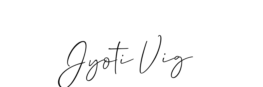 Best and Professional Signature Style for Jyoti Vig. Allison_Script Best Signature Style Collection. Jyoti Vig signature style 2 images and pictures png