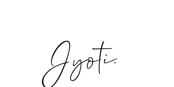 How to make Jyoti. signature? Allison_Script is a professional autograph style. Create handwritten signature for Jyoti. name. Jyoti. signature style 2 images and pictures png