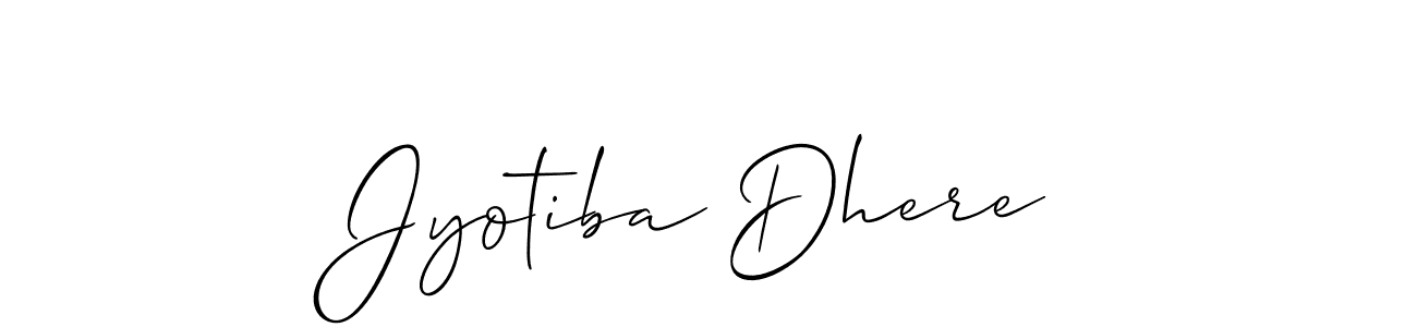 Use a signature maker to create a handwritten signature online. With this signature software, you can design (Allison_Script) your own signature for name Jyotiba Dhere. Jyotiba Dhere signature style 2 images and pictures png