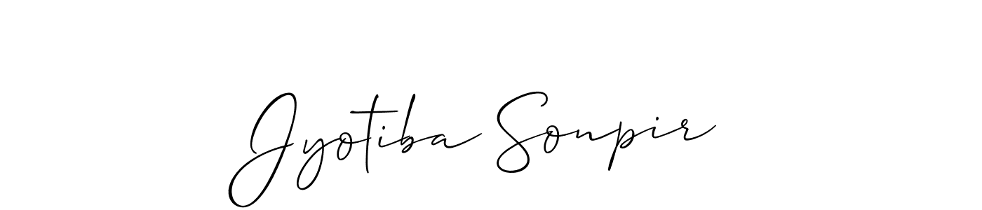 Use a signature maker to create a handwritten signature online. With this signature software, you can design (Allison_Script) your own signature for name Jyotiba Sonpir. Jyotiba Sonpir signature style 2 images and pictures png