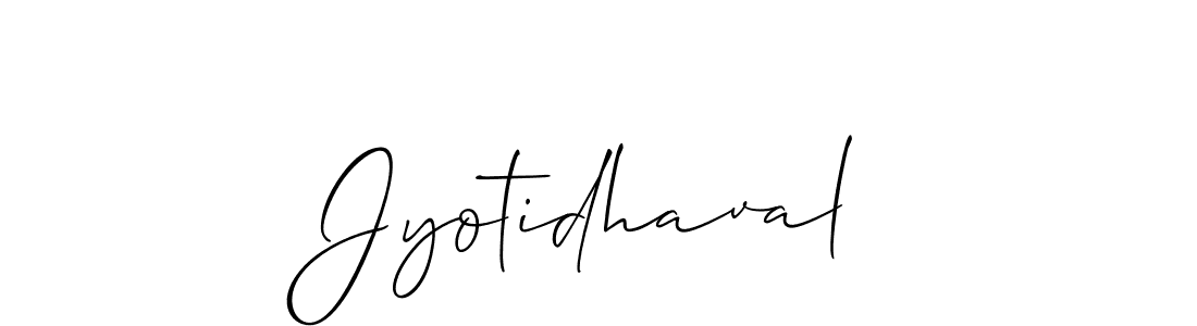 Design your own signature with our free online signature maker. With this signature software, you can create a handwritten (Allison_Script) signature for name Jyotidhaval. Jyotidhaval signature style 2 images and pictures png