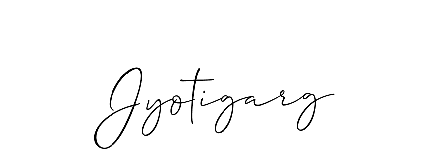 Make a beautiful signature design for name Jyotigarg. With this signature (Allison_Script) style, you can create a handwritten signature for free. Jyotigarg signature style 2 images and pictures png