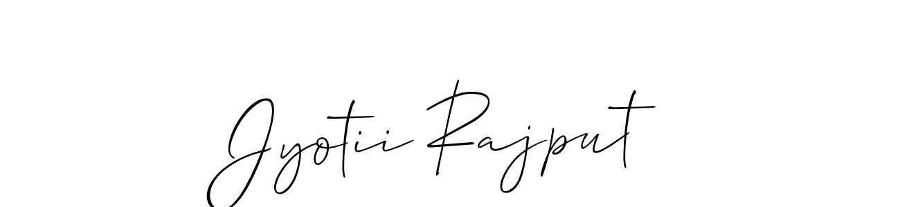 This is the best signature style for the Jyotii Rajput name. Also you like these signature font (Allison_Script). Mix name signature. Jyotii Rajput signature style 2 images and pictures png