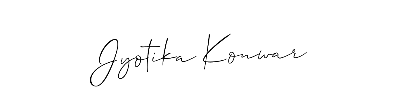 Check out images of Autograph of Jyotika Konwar name. Actor Jyotika Konwar Signature Style. Allison_Script is a professional sign style online. Jyotika Konwar signature style 2 images and pictures png