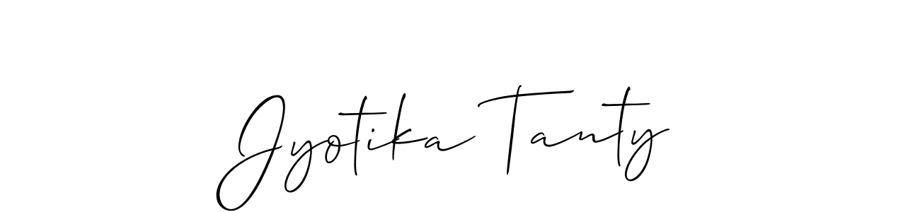 Similarly Allison_Script is the best handwritten signature design. Signature creator online .You can use it as an online autograph creator for name Jyotika Tanty. Jyotika Tanty signature style 2 images and pictures png