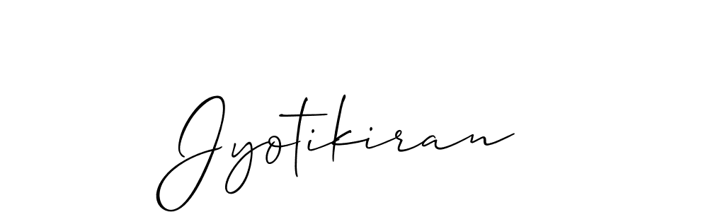 Create a beautiful signature design for name Jyotikiran. With this signature (Allison_Script) fonts, you can make a handwritten signature for free. Jyotikiran signature style 2 images and pictures png