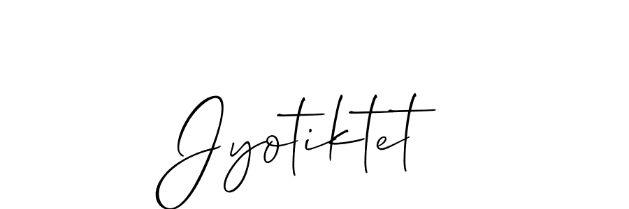 How to make Jyotiktet signature? Allison_Script is a professional autograph style. Create handwritten signature for Jyotiktet name. Jyotiktet signature style 2 images and pictures png