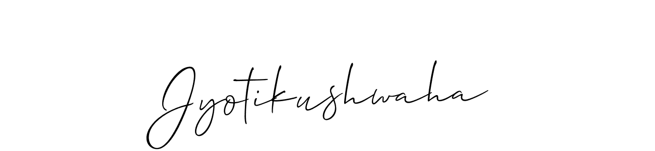 Create a beautiful signature design for name Jyotikushwaha. With this signature (Allison_Script) fonts, you can make a handwritten signature for free. Jyotikushwaha signature style 2 images and pictures png