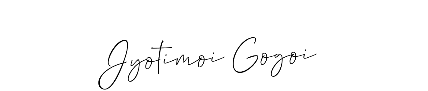 Create a beautiful signature design for name Jyotimoi Gogoi. With this signature (Allison_Script) fonts, you can make a handwritten signature for free. Jyotimoi Gogoi signature style 2 images and pictures png