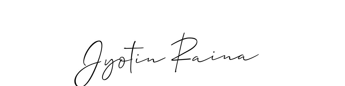 Use a signature maker to create a handwritten signature online. With this signature software, you can design (Allison_Script) your own signature for name Jyotin Raina. Jyotin Raina signature style 2 images and pictures png