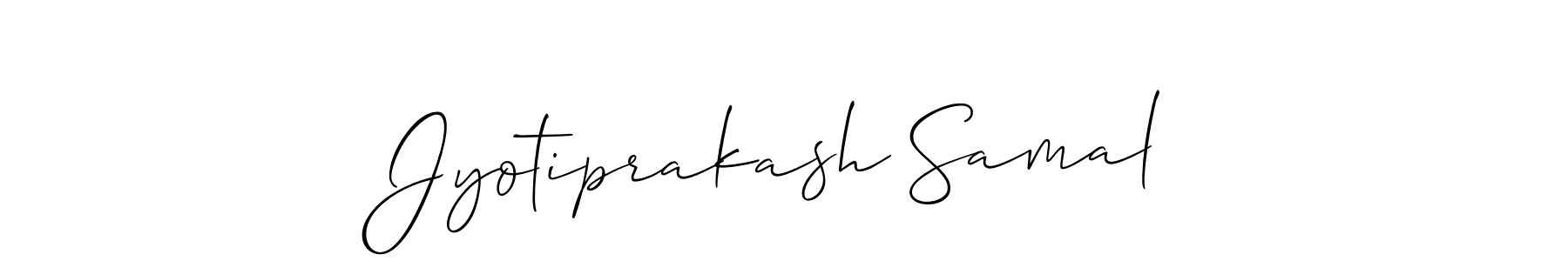 Create a beautiful signature design for name Jyotiprakash Samal. With this signature (Allison_Script) fonts, you can make a handwritten signature for free. Jyotiprakash Samal signature style 2 images and pictures png