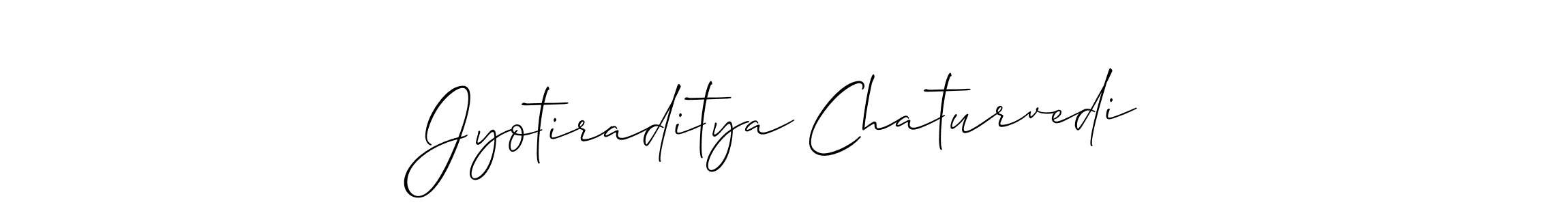 How to make Jyotiraditya Chaturvedi signature? Allison_Script is a professional autograph style. Create handwritten signature for Jyotiraditya Chaturvedi name. Jyotiraditya Chaturvedi signature style 2 images and pictures png