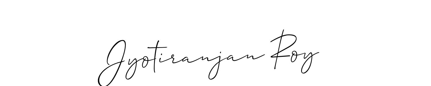 How to make Jyotiranjan Roy name signature. Use Allison_Script style for creating short signs online. This is the latest handwritten sign. Jyotiranjan Roy signature style 2 images and pictures png