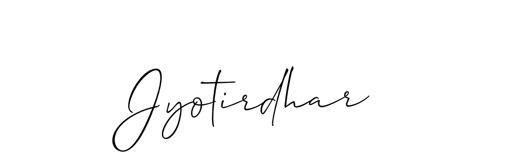 Allison_Script is a professional signature style that is perfect for those who want to add a touch of class to their signature. It is also a great choice for those who want to make their signature more unique. Get Jyotirdhar name to fancy signature for free. Jyotirdhar signature style 2 images and pictures png