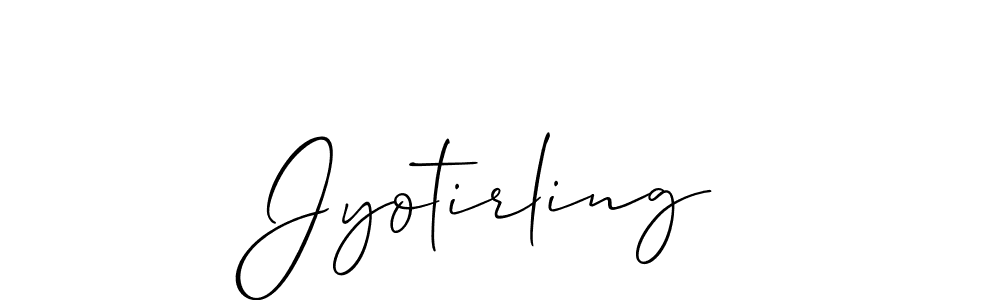 Use a signature maker to create a handwritten signature online. With this signature software, you can design (Allison_Script) your own signature for name Jyotirling. Jyotirling signature style 2 images and pictures png