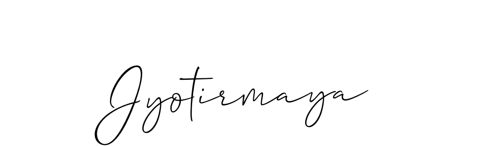 Allison_Script is a professional signature style that is perfect for those who want to add a touch of class to their signature. It is also a great choice for those who want to make their signature more unique. Get Jyotirmaya name to fancy signature for free. Jyotirmaya signature style 2 images and pictures png