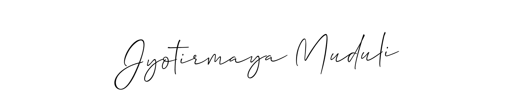 You should practise on your own different ways (Allison_Script) to write your name (Jyotirmaya Muduli) in signature. don't let someone else do it for you. Jyotirmaya Muduli signature style 2 images and pictures png