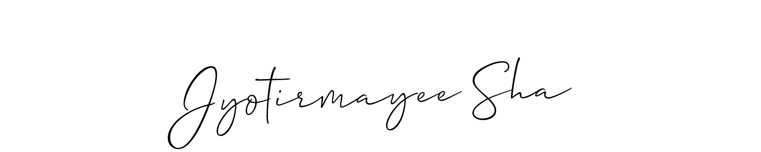 This is the best signature style for the Jyotirmayee Sha name. Also you like these signature font (Allison_Script). Mix name signature. Jyotirmayee Sha signature style 2 images and pictures png
