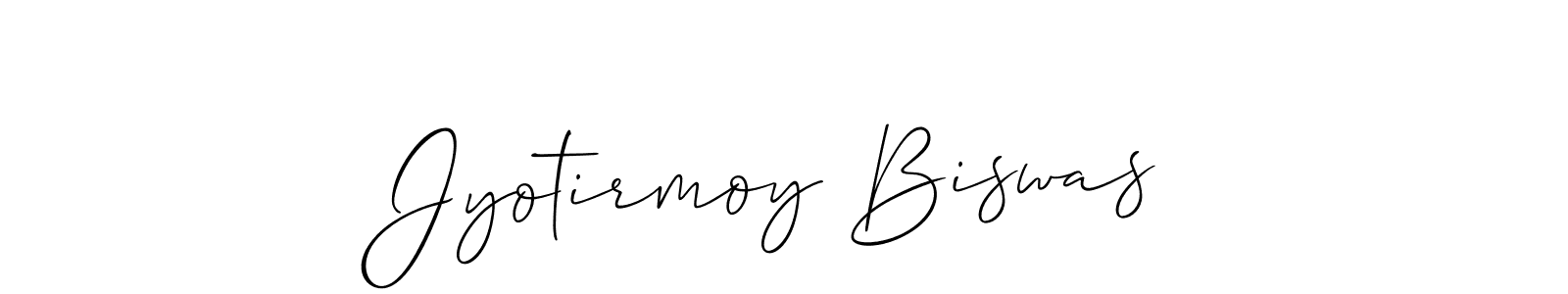 Make a short Jyotirmoy Biswas signature style. Manage your documents anywhere anytime using Allison_Script. Create and add eSignatures, submit forms, share and send files easily. Jyotirmoy Biswas signature style 2 images and pictures png